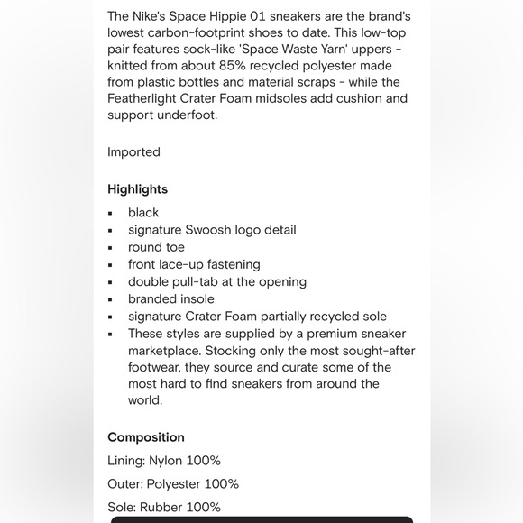 Men’s Nike space hippie 01 sneakers - Picture 7 of 13